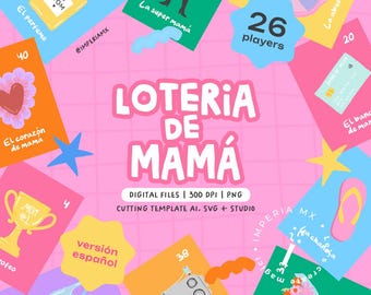 DIGITAL - 26 PLAYERS - Mother's Day Lottery Game, Bingo, Board Game
