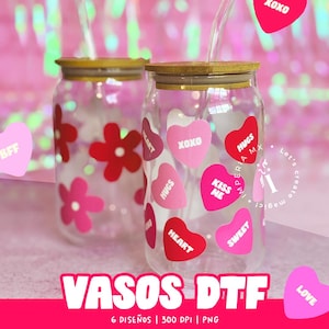 DIGITAL / Diseño para DTF UV en vasos de criatal San Valentín