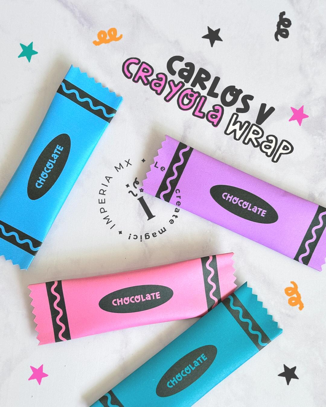 DIGITAL - Crayola Chocolate Wrapper, Carlos V Chocolate Wrapper, Back ...