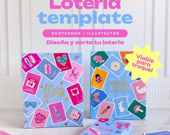 Loteria Template / Board Game Cutting and Design Template / Studio / Illustrator / Photoshop