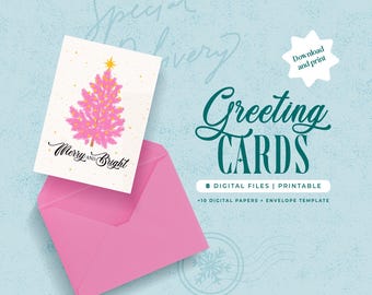 LITERAL / Christmas / Mini Greeting Card / Greeting Card / Envelope / Envelope