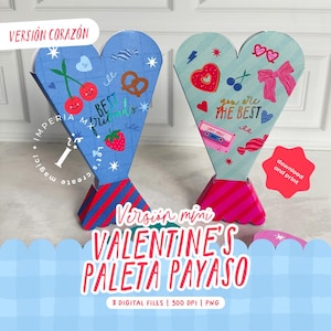 DIGITAL / Mini Clown Lollipop / Herz / Lollipop Box / Valentinstag / Valentinstag