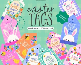 DIGITAL / Easter Tags / Gift Tags / Gift Cards / Spring