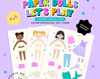 DIGITAL - Children's Day paper dolls, cutout dolls, paper cutouts