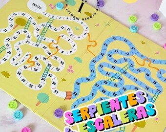 DIGITAL - Snakes and Ladders Board Game, Children's Day, Game Board