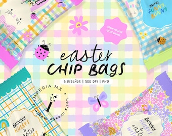 DIGITAL - Easter Chip Bags, Candy Bags, Spring Candy Bags