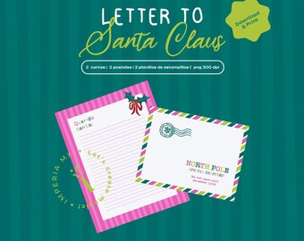 Letter to Santa / Postal Dear Santa / Carta a Santa / Christmas / Envelope / Sobre / Estampillas