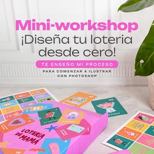 Miniworkshop Gestalte dein Lotto / Minikurs Grundlegende Illustration in PSD / Schnitt- und Designvorlage / Studio / Illustrator / Photoshop