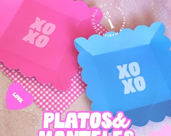 DIGITAL / Valentine's Day Plates / Tablecloths / Cutting Template