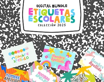 Digital School Labels / Book Stickers / Back to School