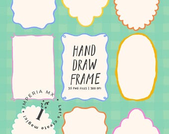 35 Hand Draw Frame / Flower Crown / Frames / Easter Spring / Easter Spring
