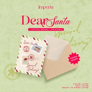 Lieve Kerstman Ansichtkaart/Mini Wenskaart/Kerstmis/Wenskaart/Envelop/Envelop