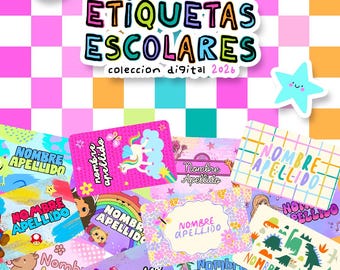DIGITAL / School Label Archives 2026 / Digital School Labels / Book Stickers / Back to School