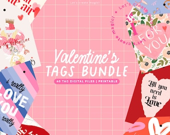 Digital / Valentine&#39;s Tags / Valentine&#39;s Day Gift Tags