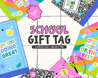 DIGITAL / Back to School Tags / Gift Tags / Gift Cards / Teachers Day / Graduation