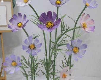 Elegant Handcrafted Purple Cosmos Flower Arrangement