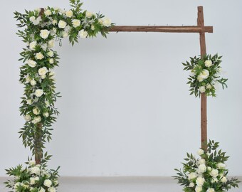 Greenery Wedding Arrangement with White Flowers Wedding Arch Swag