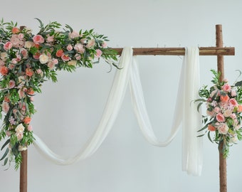 Wedding Flower Arrangements Arch Flowers Wedding Flower Swag in Pink, Champagne, Ivory