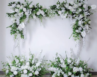 Classic Wedding arbor Arrangement With Greenery and White Flowers