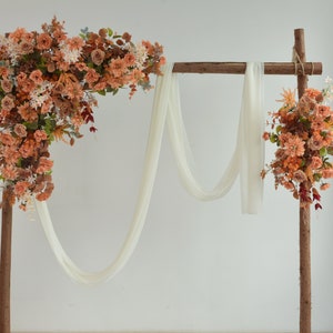 Rustic Wedding Backdrop Wedding Arch Flowers Wedding Swag Tieback Fall Wedding Rust Orange Wedding Terracotta Wedding image 1