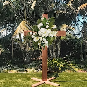 Tropical Greenery Arrangement with White Flowers and Lush Leaves