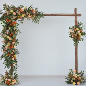 Fal Wedding Fowers Arrangement Arch Flowers Wedding Flower Swag in Orange,Yellow,Ivory