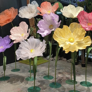 Fiori di seta di carta giganti personalizzabili Fiori oversize per eventi