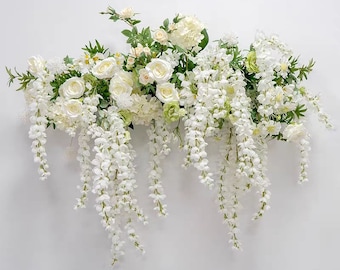 Arch Floral Arrangement for Weddings in Blue, Pink, White, and Purple