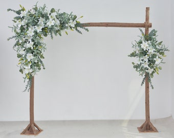 Artificial Wedding Arch Swag with White Lily and Eucalyptus