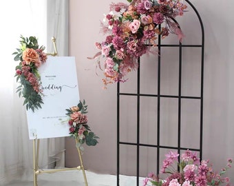 Arbor Flower Arrangements with Pink Flowers for Wedding Ceremony