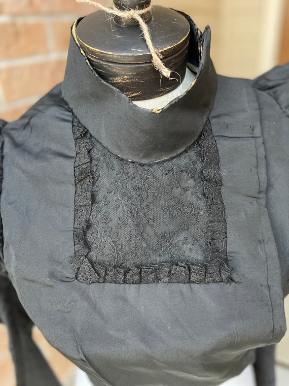 Vintage Edwardian Victorian, Black Mourning, Silk… - image 9