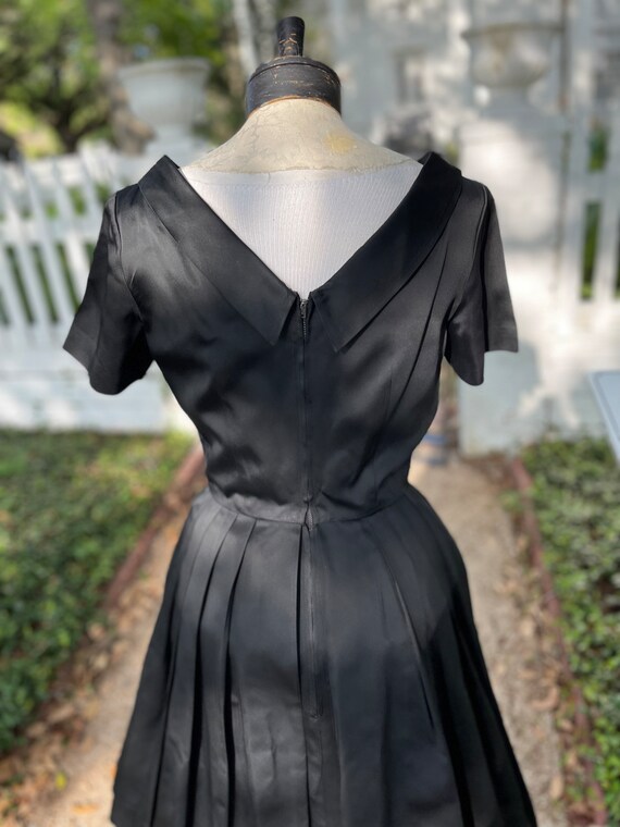 Vintage 50s, midcentury retro prom formal satin W… - image 2