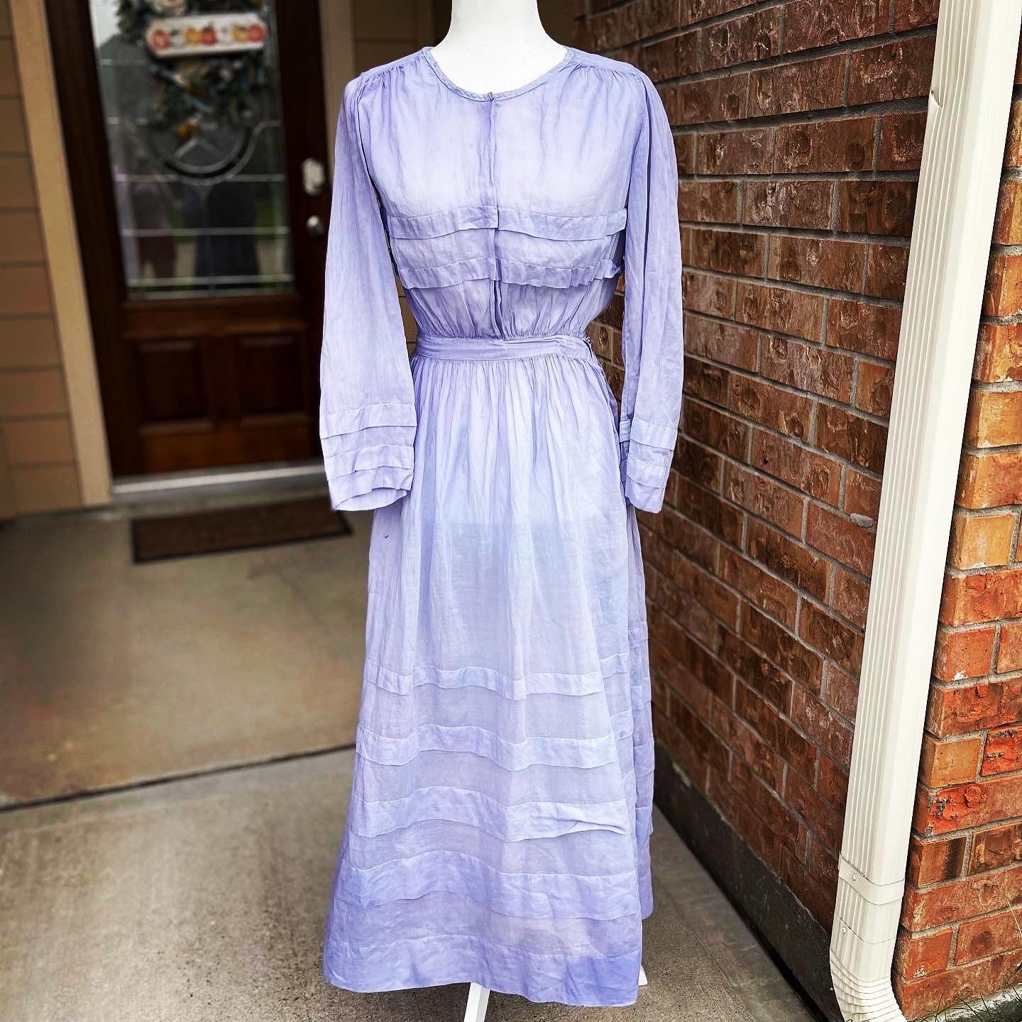 Vintage Antique Indigo Blue 1910s Edwardian Victorian Cotton Dress - Etsy