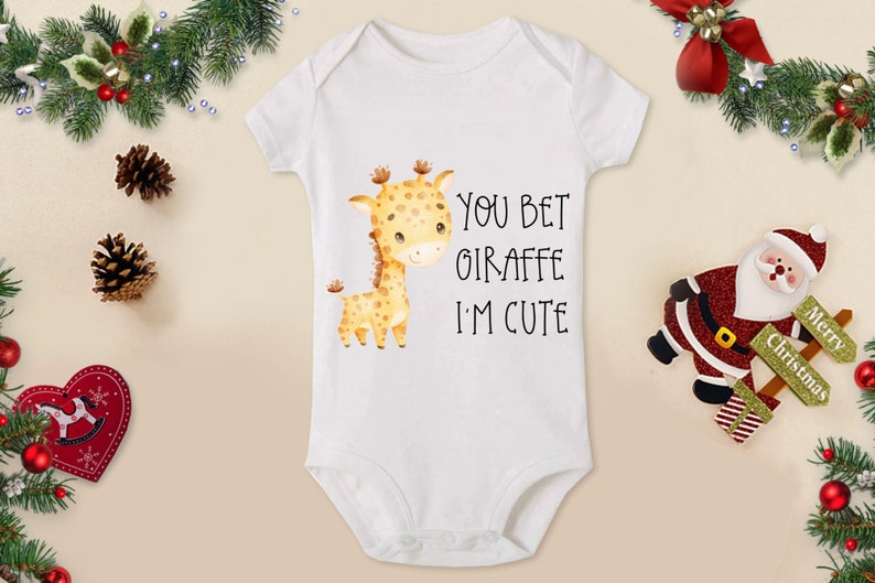 PNG SVG: You Bet Giraffe Im Cute Png Svg Baby Onesie Png - Etsy