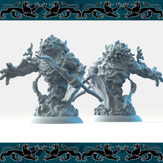 Water Elemental Dnd Miniature 3D Resin Printed Brayan Etsy