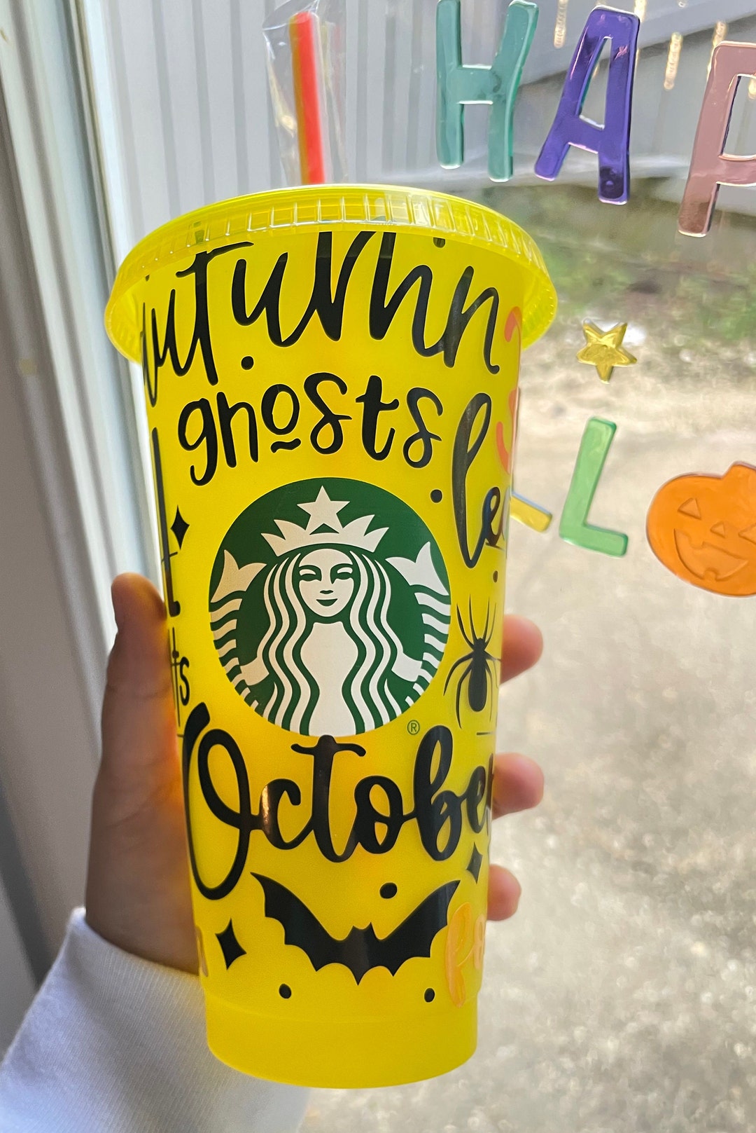 Halloween Cold Cup Starbucks Customized Coke Cup Halloween Etsy