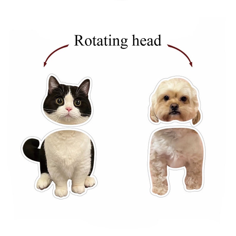 Personalized Pet Head Shaking Acrylic Stand Sign Custom Dog image 7