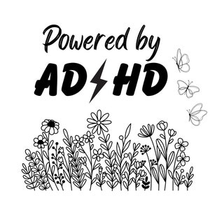 Powered by Adhd svg png jpg, Motivational Svg, Funny Mom Svg, Funny Women T-Shirt SVG, Mom Life Svg, ADHD LIFE, digital download