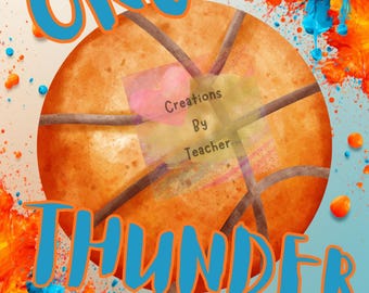 OKC Thunder Basketball – PNG File