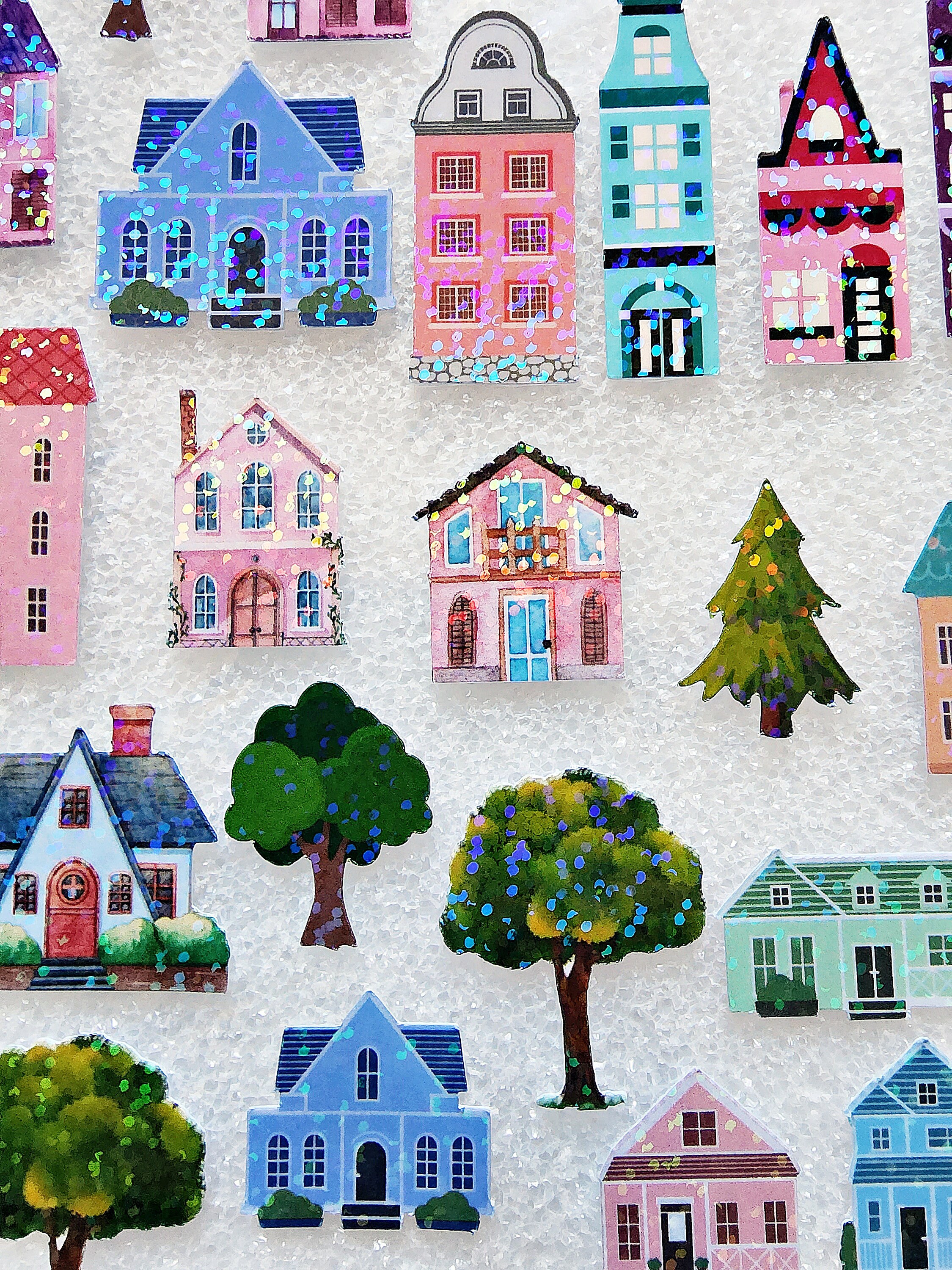 Sticker Sample House Sparkly House Stickers, Cute Town Sticker Set for Planners and ...