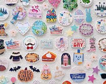 Sparkly Calendar Stickers, Holiday and Seasonal Sticker Set for Calendars and Planners