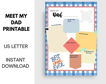 All About My Dad Png Printable, Gift for Dad, Fathers Day Gift, Dad ...