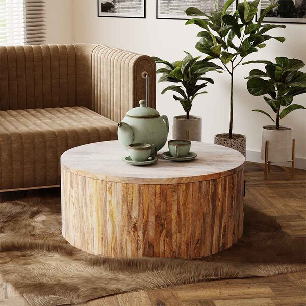 Round Coffee Table With Storage (You'll Love) - Etsy