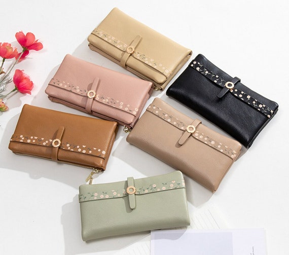 ☆LEMASQUE☆ Dow Soft Women's Leather Card Wallet Powder Pin Amazon.com: LUTFI Wallets Wallet New Women's Leather Wallet