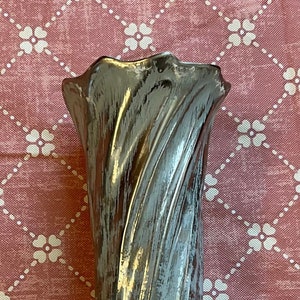 Vintage Stangl hand painted colonial silver vase