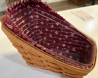 Vintage Slanted Longaberger basket Woven Traditions Vegetable or Bread 1997