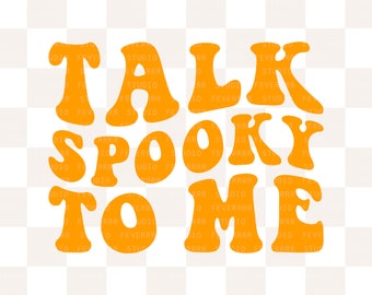 Talk Spooky To Me SVG | Png | Halloween Svg | Spooky Svg | Trendy Svg | Aesthetic Svg | Cute Svg | Preppy Svg | Svg Files For Cricut