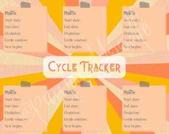 Menstrual Cycle Tracker Printable PDF Period Tracker, Mood, Period ...