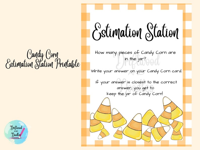 Fall Candy Corn Classroom Decor Bundle: Banner & Estimation Station ...