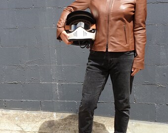Classic Racer Leather Jacket / Single Riders Leather Jacket